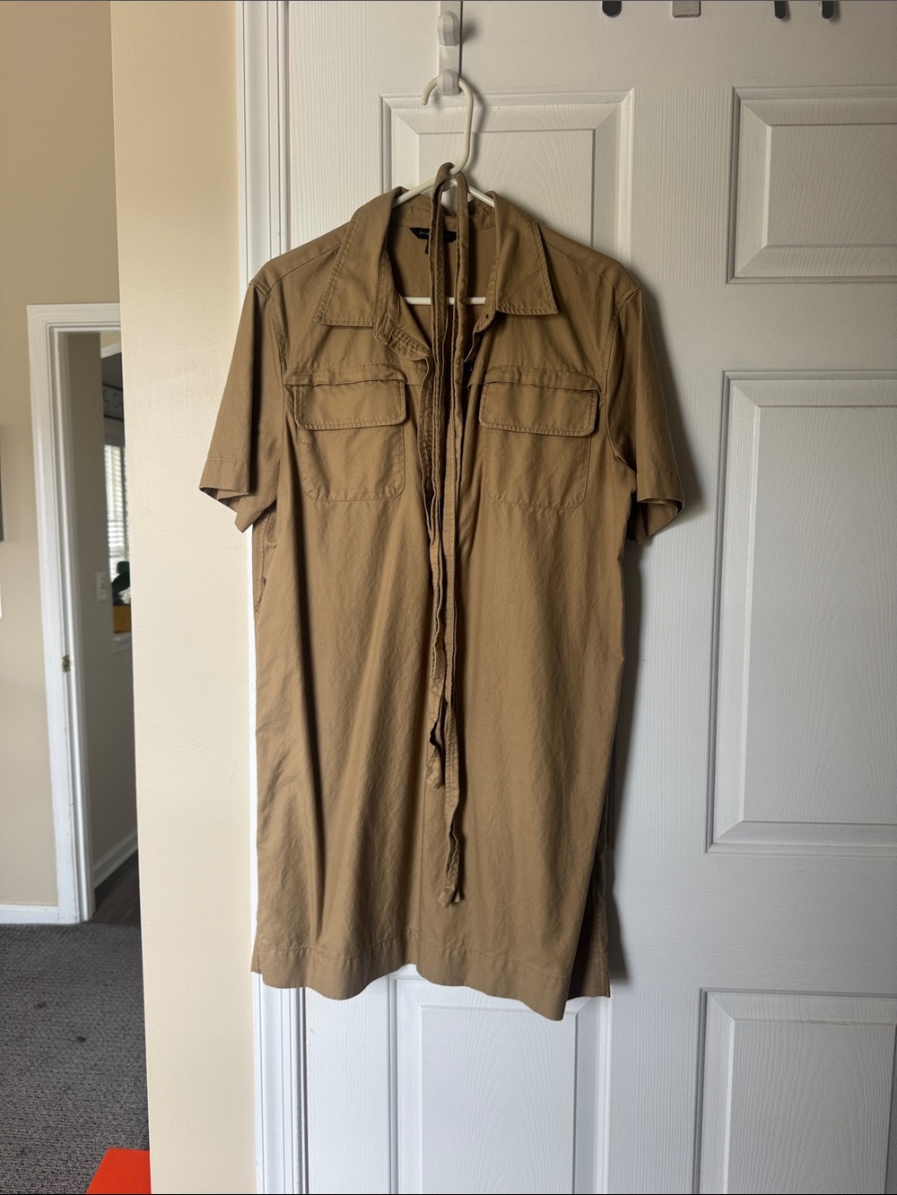 Banana Republic Tan Midi Shirt Dress